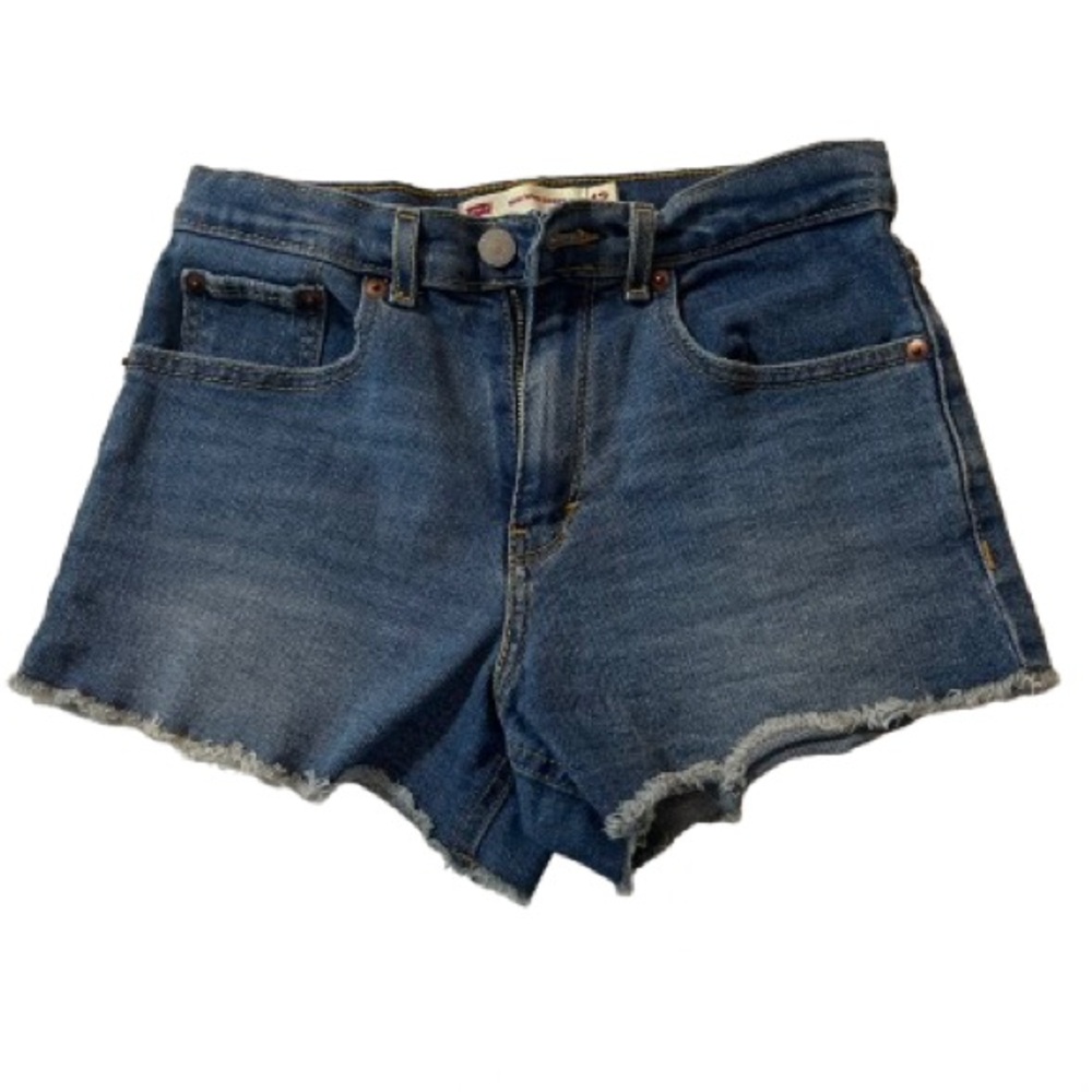 Girls Leviās Mini Mom Jean Shorts - Size 12 (LIKE NEW)